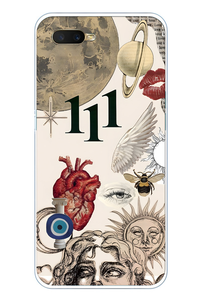 FLAMENKO حافظة هاتف شفافة متوافقة مع هاتف اوبو A5S / AX7 / A12 Astro Symbolic...