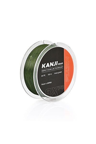 Fujin Fir de pescuit japonez Kanji 8X 150MT verde mușchi din PE