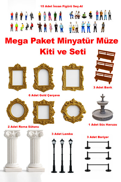 Friday Home 15 İnsan Figürlü - Minyatür Müze ve Teraryum için Mega Paket Seti...