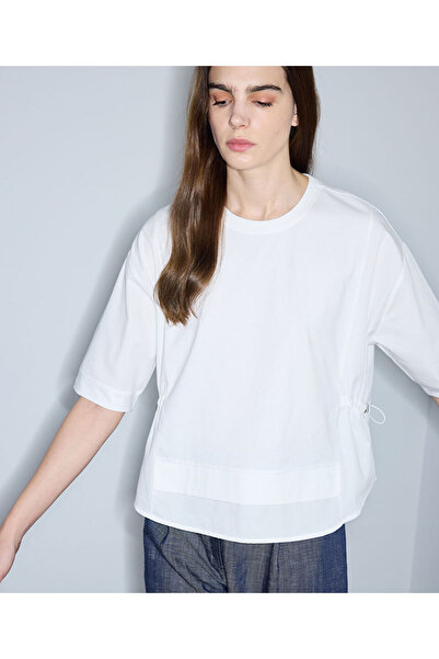 İpekyol Kumaş mix büzgülü tişört