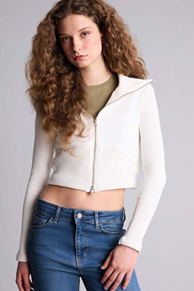 DeFacto Fitted Hooded Thick Fabric Cardigan H1979Ax25Wn