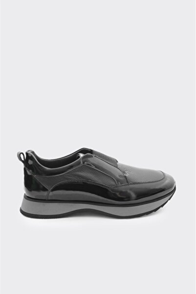 derinet Hakiki Deri Lastik Bağcıklı Erkek Sneaker