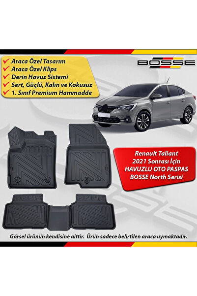 BOSSE North Renault Taliant Paspas Araca Özel 2021 Sonrası Derin Havuzlu 3D P...