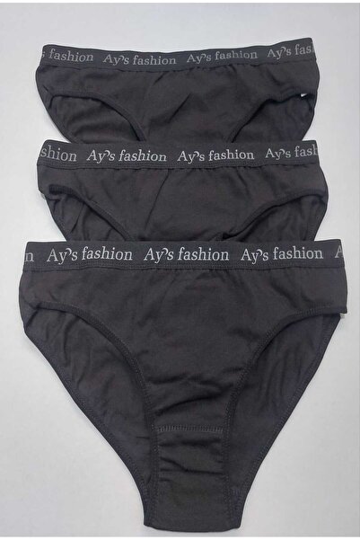 AZOSEV Pack of Cotton Black Color 3-Piece Panties