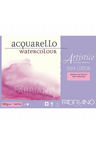 Fabriano Artistico Extra White Hot Pressed 300gr 18x26cm 20 Sayfa