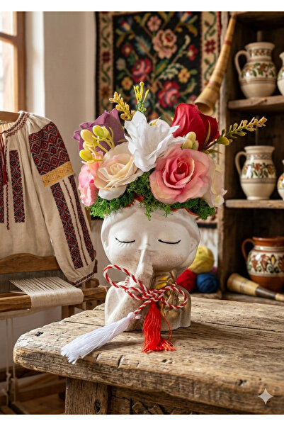 MayAde Boutique „Gânduri înflorite”: Vas Decorativ cu Aranjament Floral