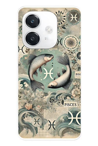 FLAMENKO حافظة هاتف شفافة متوافقة مع هاتف اوبو A3 فيروكس منقوش