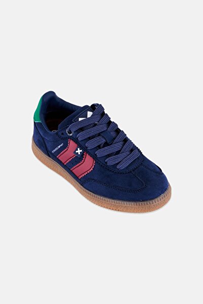 XTI Kids Girl Brand Logo Lace Up Shoes, Navy