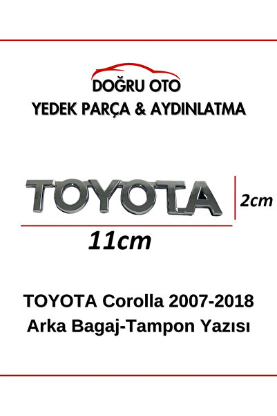 DOĞRU TİCARET AUTO PARTS Toyota Corolla Front Rear Side Trunk Fender Chrome L...