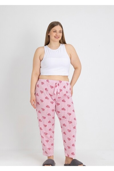LOTTEBELLA Large Size Cotton Pack Thin Breathable Fabric Heart Detail Pajama ...