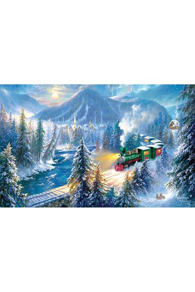 SunsOut Puzzle 500 pieces - Mountain Christmas Train (Sunsout-69830)