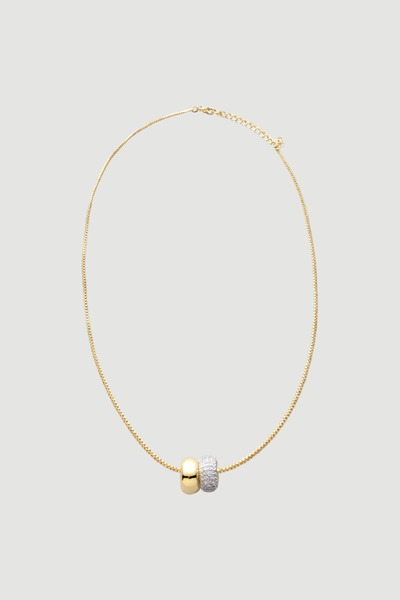 Gusto Zincir Ucu Halka Zirkon Kolye - Gold