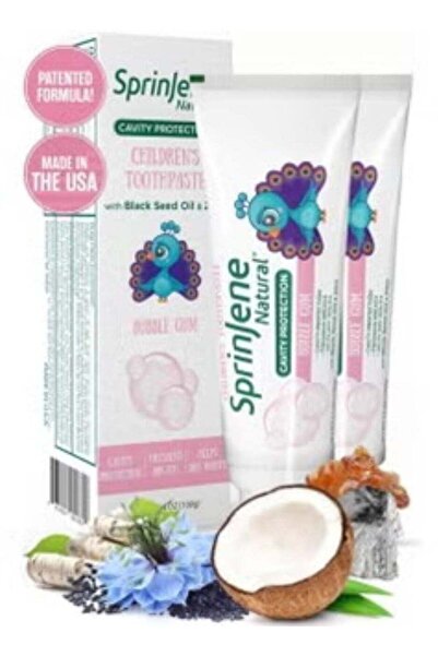 SprinJene Sprinjin Natural Toothpaste for Kids Bubblegum Flavor - 100g