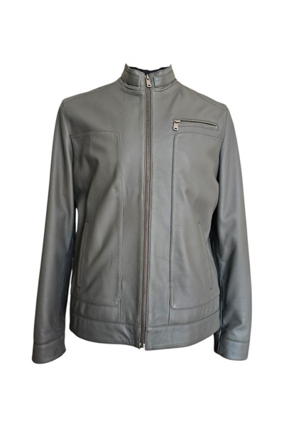 asus deri Philip - Men's Genuine Leather Cognac Color Zippered Jacket