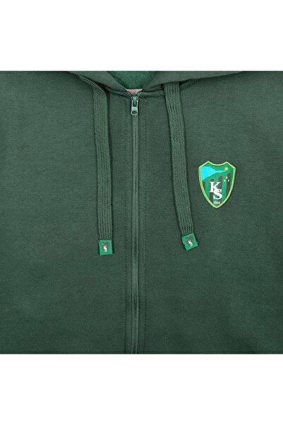 sportrun Kocaelispor Lisanslı Fermuarlı Kapüşonlu Sweat Yeşil