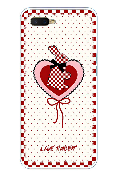 FLAMENKO حافظة هاتف شفافة متوافقة مع هاتف اوبو A5S / AX7 / A12 باللون الأحمر ...