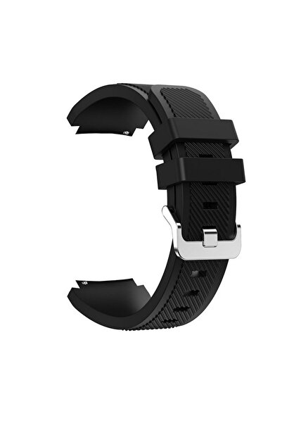 Gpack Ha-vit Watch M9030 Pro Kordon Kayış Çizgili Silikon 22/CZG Siyah