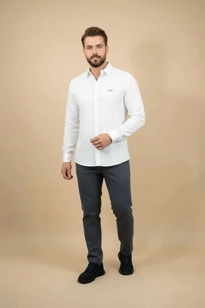 Hersley بنطلون هاكيسيت للرجال من نيو سيزون كتان