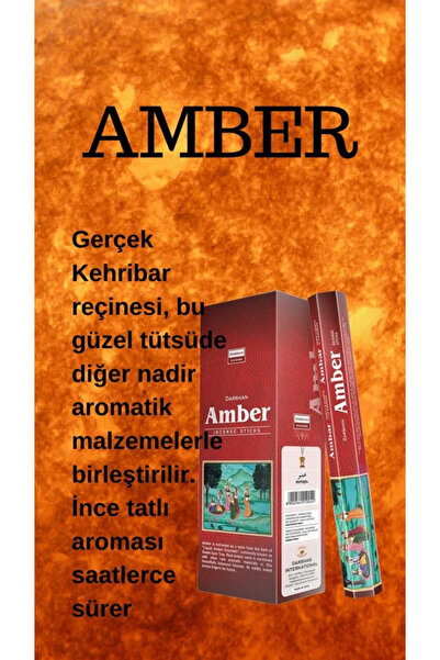 Genel Markalar Amber Kötü Enerji Tütsüsü 20 Çubuk
