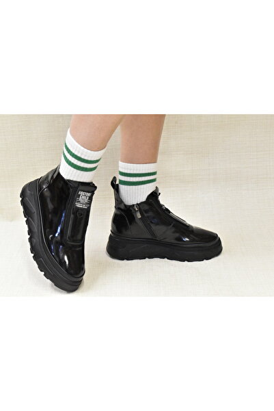 Kesim Shoes Genuine Patent Leather Women's Boots