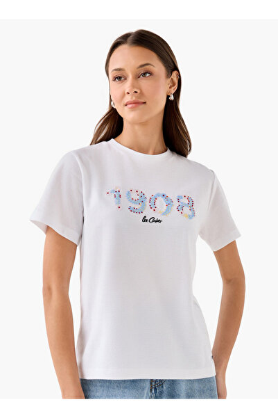 Lee Cooper تيشيرت قطن مطرز