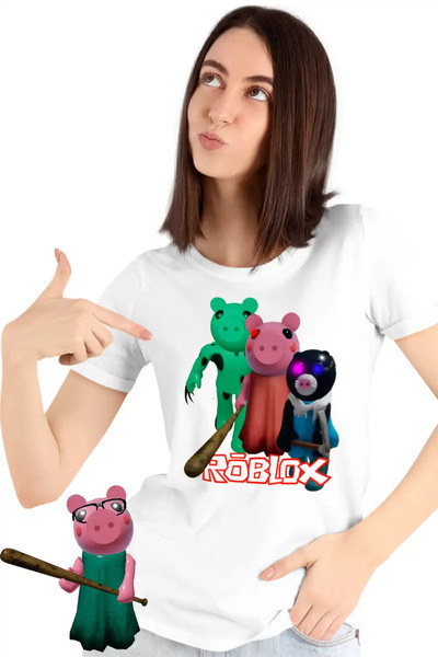 OEM Tricou Femei Piggy Dinopiggy Roblox Mimiblue