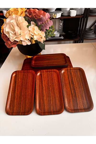 BARITCIOGLU Wooden Tray 6-Piece Presentation Set