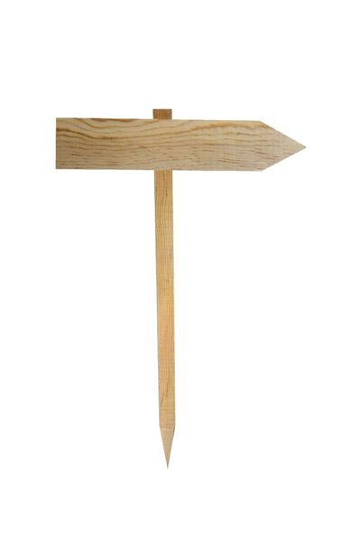 Empressco Ahşap Yön Levhası Hobi Bahçesi Tabelası Tekli 100 X 40 Cm