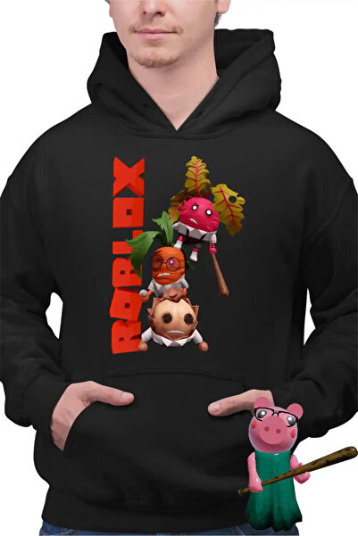 OEM Ανδρική μπλούζα με κουκούλα Roblox Piggy Veggies