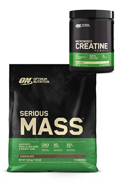 ON Optimum Nutrition Serious Mass Çikolata Aromalı Gainer 5.45 kg Hediyeli Kr...