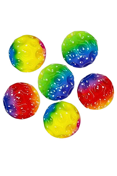 Ball Minge Moon Colorata pentru Copii 7 cm, Minge Antistres Saritoare