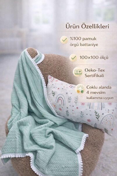 Örgü pike Bebek Battaniyesi Pike Battaniye
