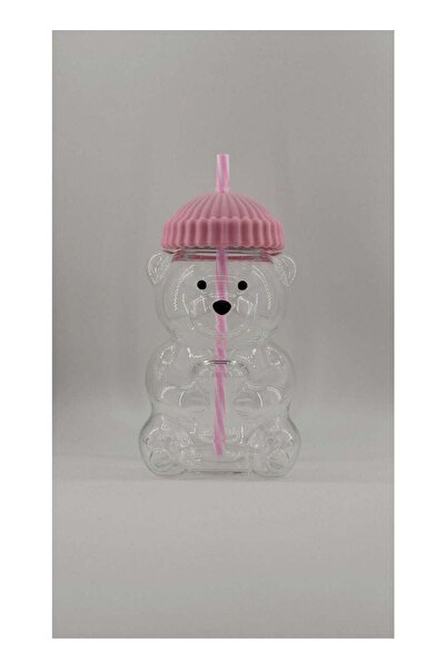 D4 DENIM أكواب زجاجية من زجاج البوروسيليكات على شكل دب مع غطاء من السيليكون و...