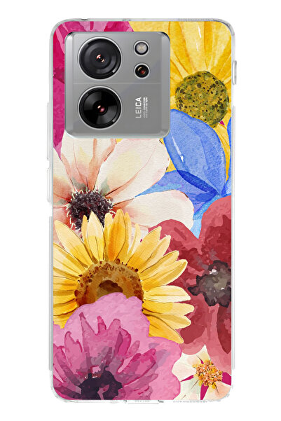 lelia حافظة هاتف شفافة متوافقة مع Mi 13T مطبوع |   مجموعة فلورالوكس بوتانيكا