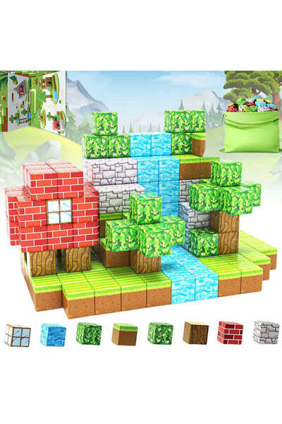 OEM Set de blocuri de construcție magnetice cu 80 de piese