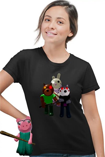 OEM Tricou Femei Roblox Piggy Doggy Bunny Willow