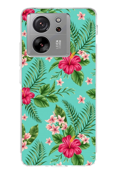 lelia حافظة هاتف شفافة متوافقة مع Mi 13T مطبوع |   مجموعة فلورالوكس بوتانيكا