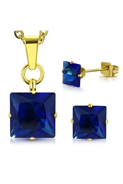 Gold Women's GIFT Jewelry Set Necklace and Earrings NEW