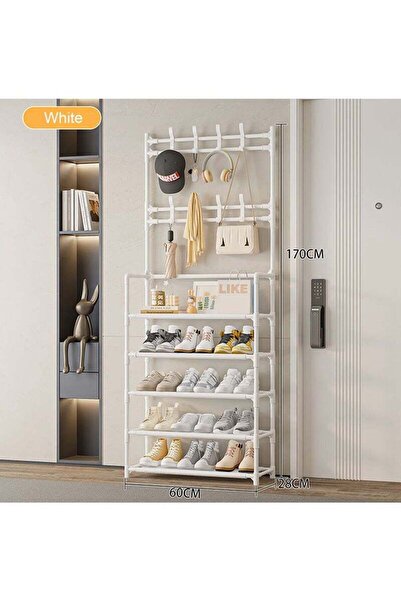 Arabest 5-Tier Shoe Rack Organizer, 20-Pair Storage Cabinet with Dust Cover, ...
