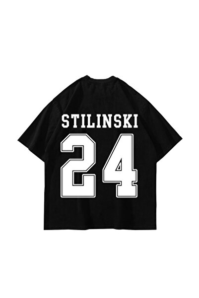Bak Moda Stilinski με τύπωμα oversized Unisex Μαύρο T-shirt