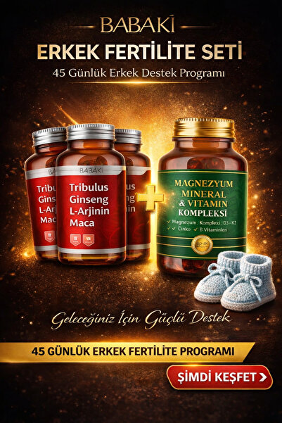 babaki Erkek Fertilite Destek Tribulus, Maca, Ginseng, L-Arjinin + Magnezyum ...
