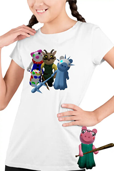 OEM Tricou Copii Fete Roblox Piggy Frostiggy
