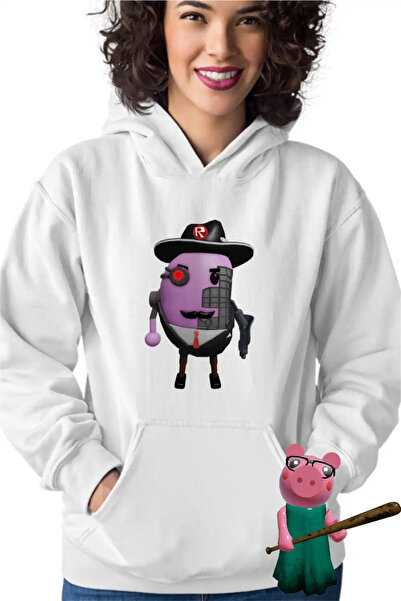 OEM Γυναικείο Φούτερ με Κουκούλα Mr P Roblox Piggy Piggy