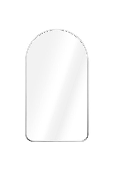 Navaris Oglindă decorativă modernă de perete, ramă din aluminiu, margini rotu...