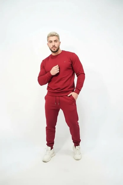 Hersley New Season 3 Threaded Men's Sweatshirt Minimal Logo