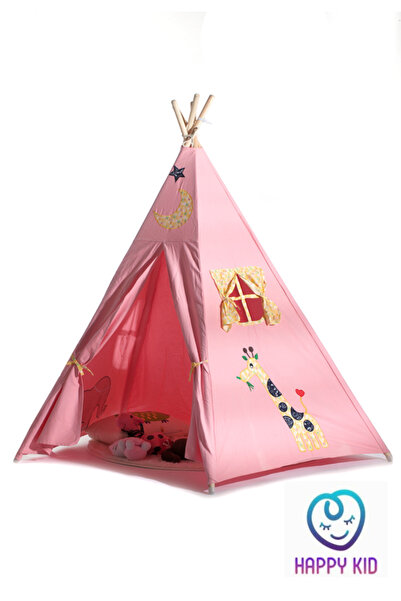 OEM Cort copii stil indian Teepee Tent Girafa BathVision, 120x120x160 Roz