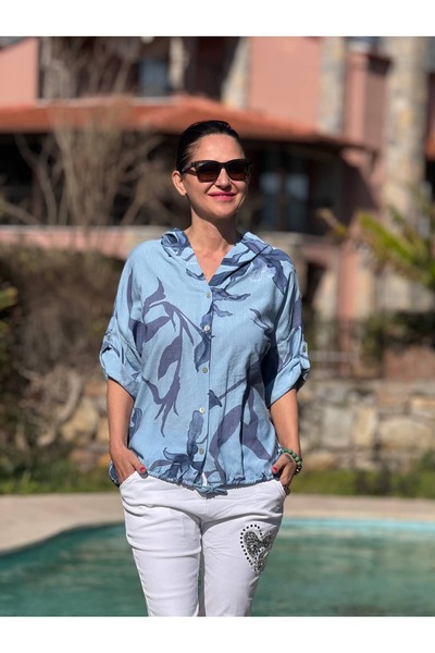 Punta Otantik YG22580 Italian Belden B cu detaliu cu șnur Cămașă cu glugă V v...