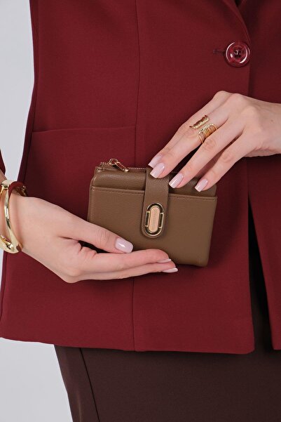 Silver Polo SP1199-M205 Kadın Cüzdan ve Kartlık Kahverengi