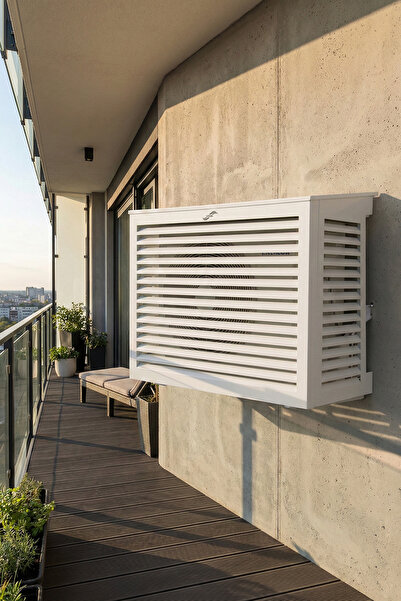 LICCIA Klima Motoru/Dış Ünite Gizleme/Koruma Kafesi L 120x62x110(H) Açılı Con...