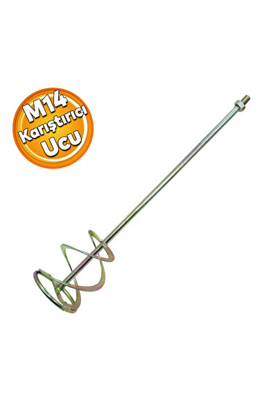 zimak ZMK1260 M14 Profesyonel Alçı Boya Harç Karıştırıcı Mikser Ucu M14 120 x...
